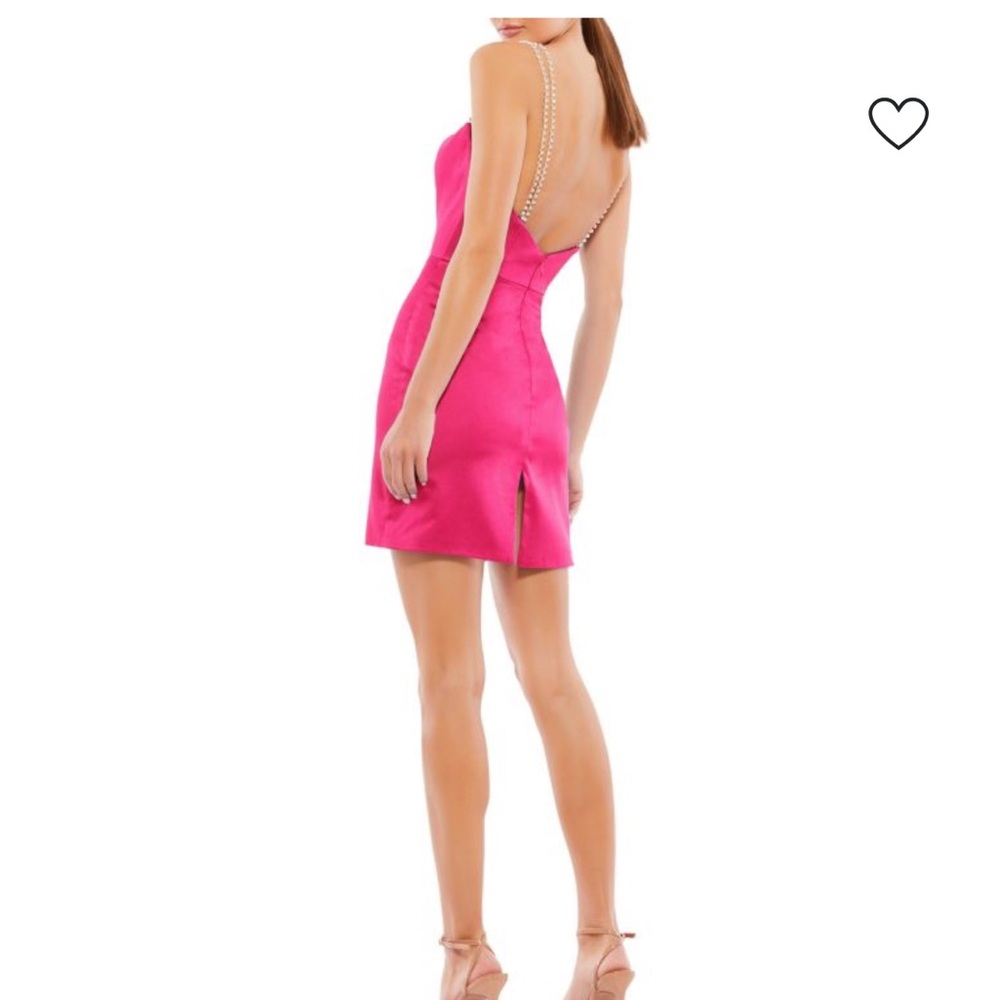 Mac Duggal Fuchsia Mini Dress Size 2 - Picture 2 of 9